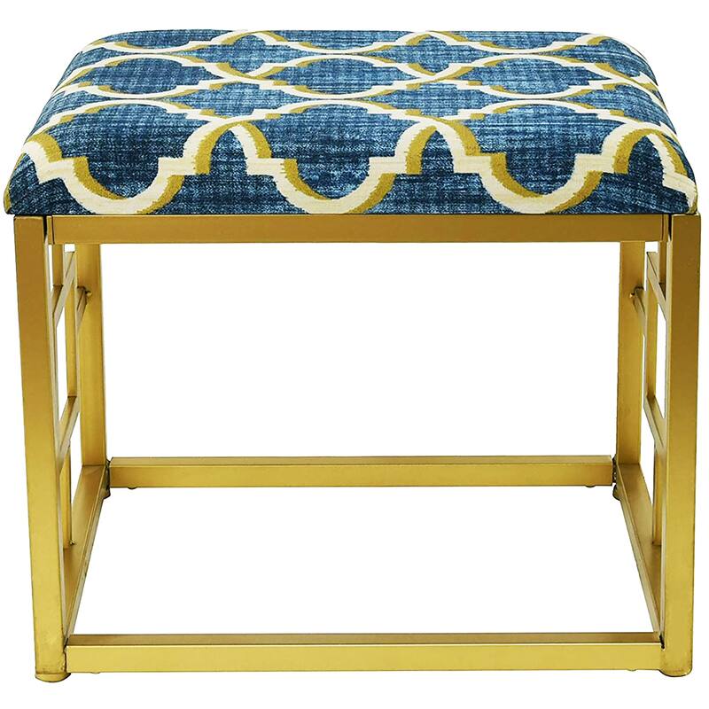 Modern Fabric Upholstered Ottoman with Foam Padding, 20" Wide