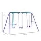 preview thumbnail 3 of 12, Outsunny Outdoor Swing Set for Backyard with 2-Person Swing and 2 Swings, Playground Equipment Outdoor Playset