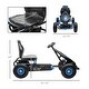 preview thumbnail 7 of 8, Adjustable Kids Pedal Go-Kart with Rubber Wheels, Handbrake & Reverse Gear - Blue