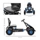 preview thumbnail 7 of 8, Adjustable Kids Pedal Go-Kart with Rubber Wheels and Handbrake - Blue