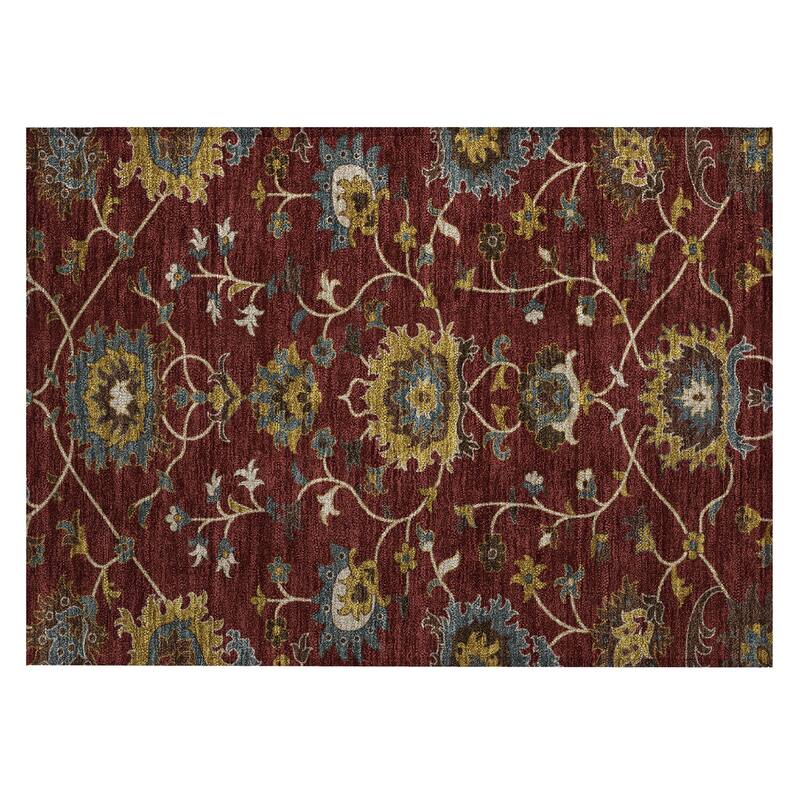 Machine Washable Indoor/ Outdoor Traditional Luna Chantille Rug