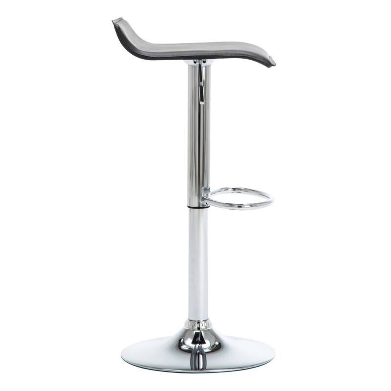Faux Leather Upholstered Adjustable Barstools Airlift Counter Bar Pub Height Stools Set of 2