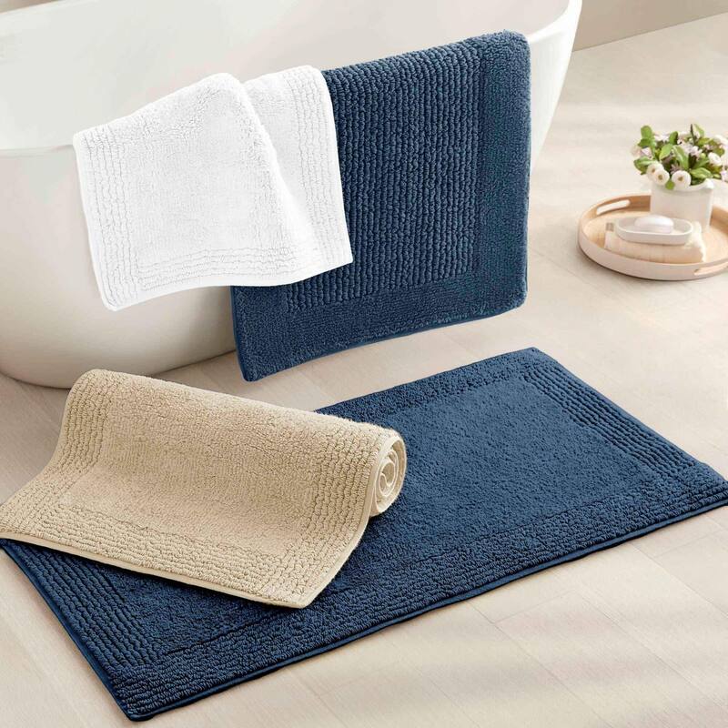 Cotton Tufted 3000 GSM Reversible Bath Rug