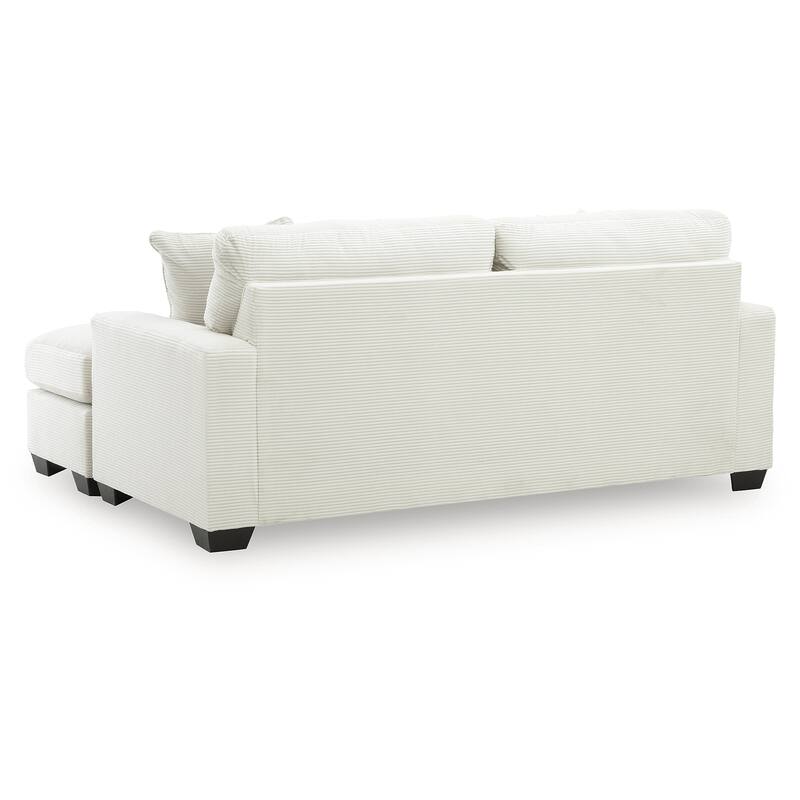 Signature Design by Ashley Ammon White Sofa Chaise - 85" W x 62" D x 40" H