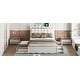 preview thumbnail 3 of 15, Chic Wooden Platform Bed with Dual Drawers and USB Ports for Optimal Functionality