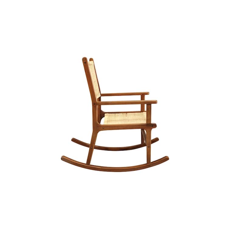 Woven Rattan Rocking Chair - 41.75" - Caramel Brown