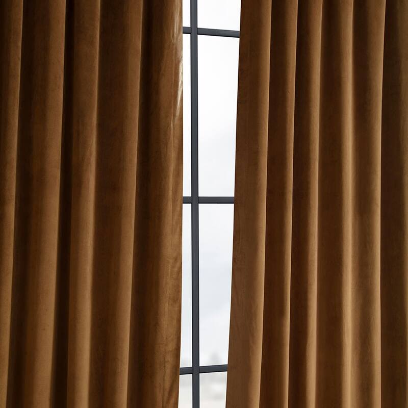 Exclusive Fabrics Signature Velvet Blackout Curtain 120 Inches Long (1 Panel)
