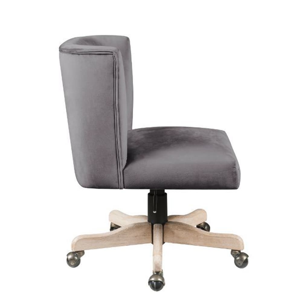 Office Chair Gray Velvet