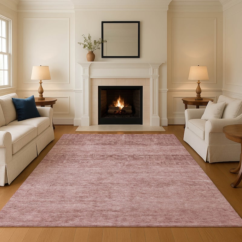 Premium Washable Super Soft Vintage Traditional Mayfield Rug - Blush - 2'6" x 3'10"