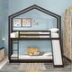 preview thumbnail 2 of 14, Twin Over Twin Bunk Bed with Roof, Slide and Ladder