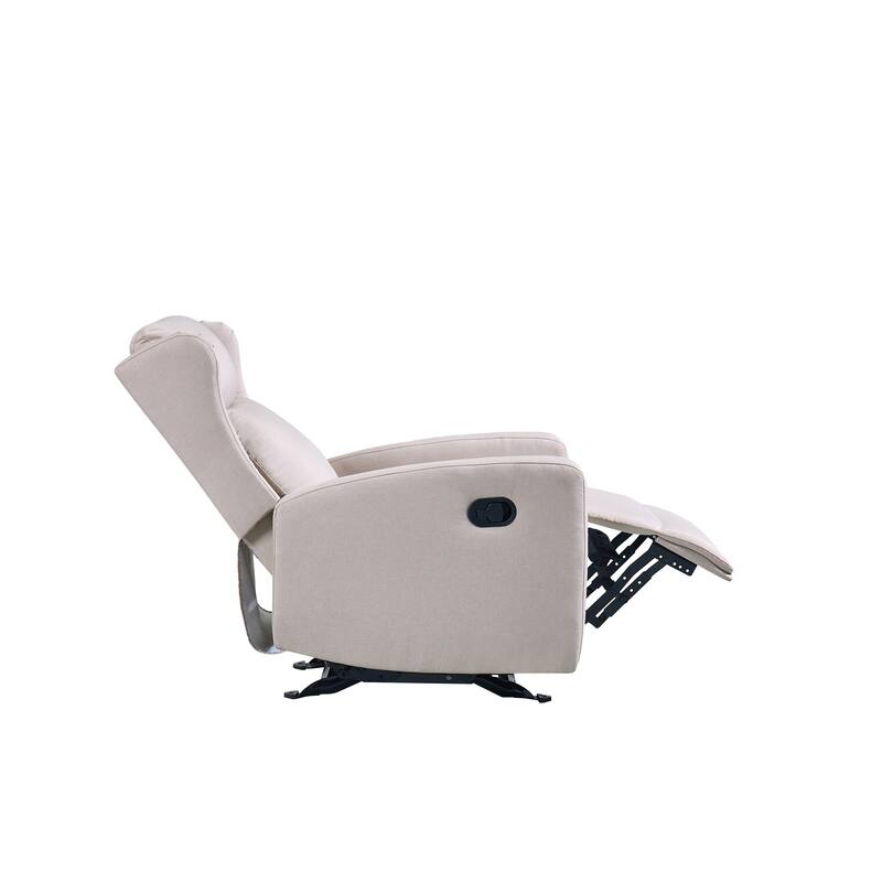 Ergonomic 360 Swivel Adjustable Rocking Recliner Fabric Single Sofa Modern Lounge Chair with Lumbar Support