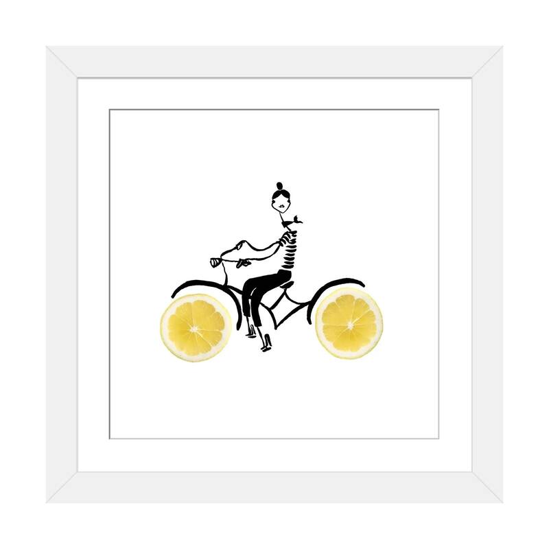 iCanvas "Lemon Cycle" by Gretchen Roehrs PFA - White - 24x24x1