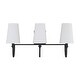 preview thumbnail 2 of 10, Cameron 3-Light Bathroom Vanity Light (24" W x 12"H) Matte Black
