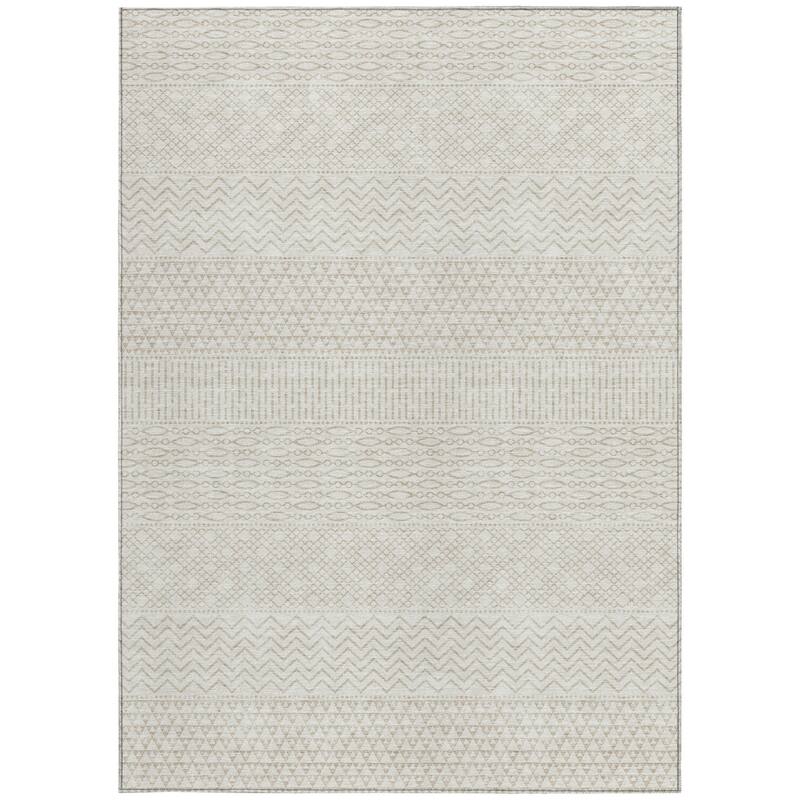 HomeRoots Chevron Modern Rectangle Outdoor Rug