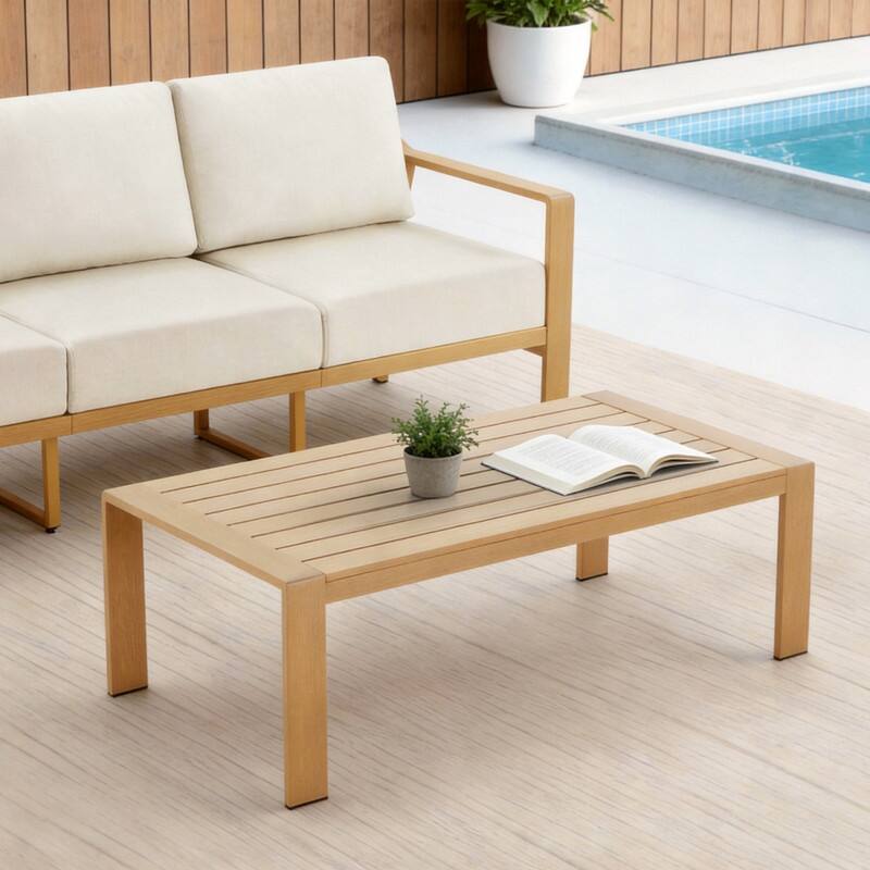 Spruce & Spring Outdoor Patio Furniture Set Aluminum Sofa Accent Chair