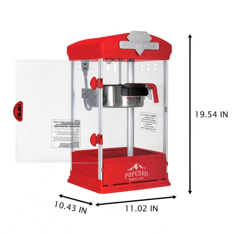 Portable Popcorn MAKER Machine, 8 Ounce Kettle Popcorn Maker , Warming Deck, Countertop Popcorn Popper