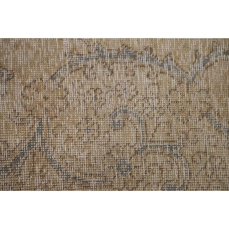 Muted Distressed Tabriz Persian Vintage Rug Hand-knotted Wool Carpet - 9'2"x 12'7"