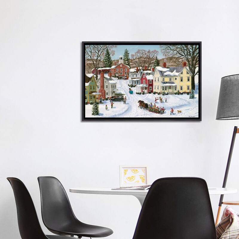 iCanvas "Christmas Sleigh" by Bob Fair Framed