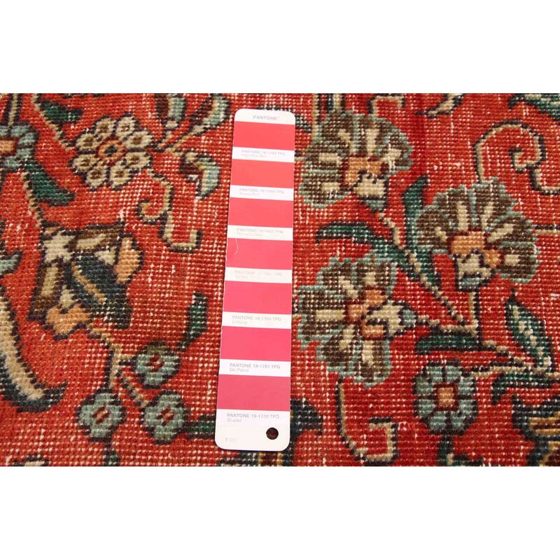 ECARPETGALLERY Hand-knotted Antalya Vintage Light Red Wool Rug - 9'7 x 12'6