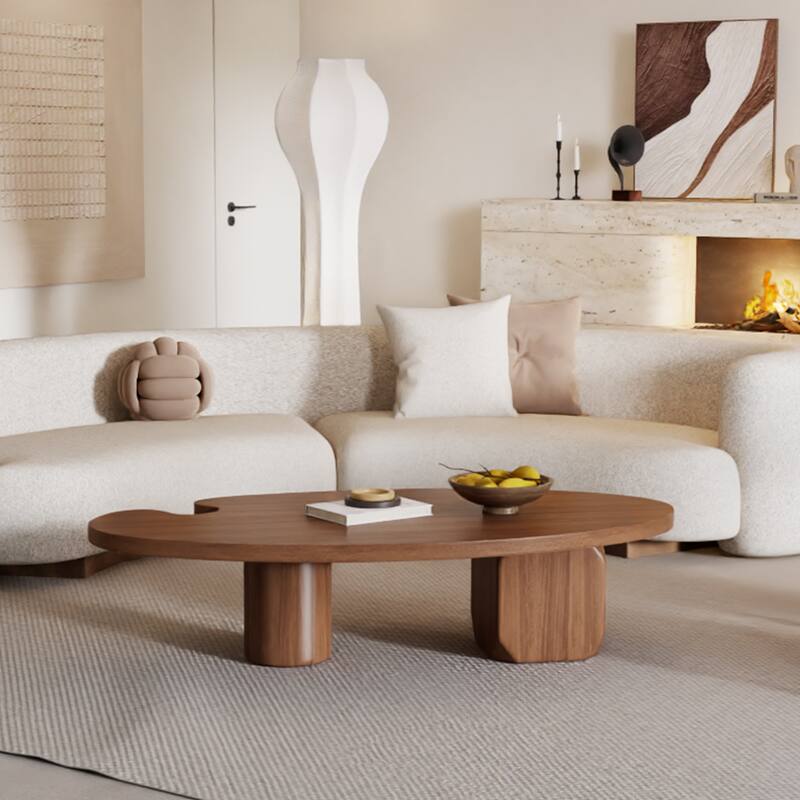 Modern 51" Coffee Table, Minimalism Wood table, Special Shaped