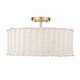 preview thumbnail 4 of 2, Golden Lighting 1084-SF WW Erma 3 Light 16" Wide Semi-Flush Drum