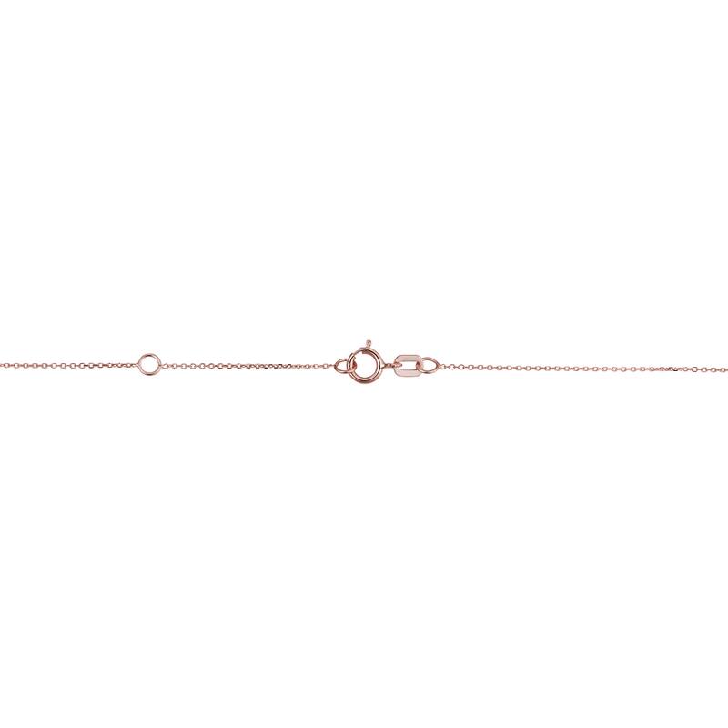 14k Yellow Gold or Rose Gold Tube Station Adjustable Length Necklace for Women