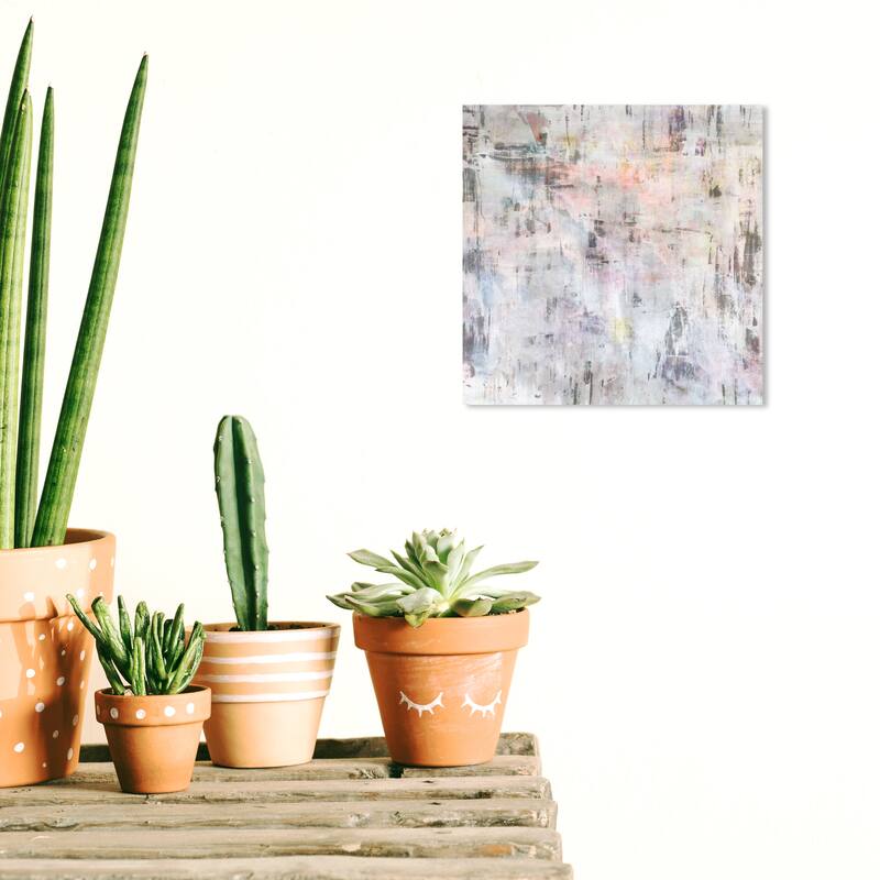 Wynwood Studio Canvas Abstract Solamente Una Vez White and Modern & Contemporary Wall Art Canvas Print - 12 x 12