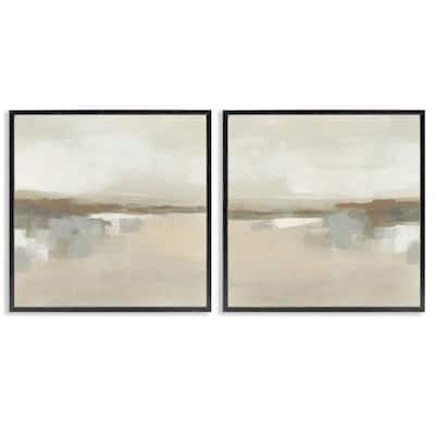Stupell Earthy Landscape Impressions Framed Giclee Art Design By June Erica Vess (Set of 2)