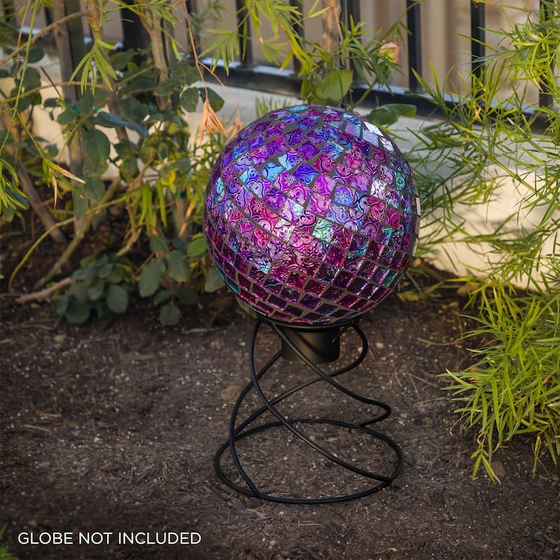 Alpine Corporation 8" Tall Indoor/Outdoor Spiraling Metal Gazing Globe Display Stand