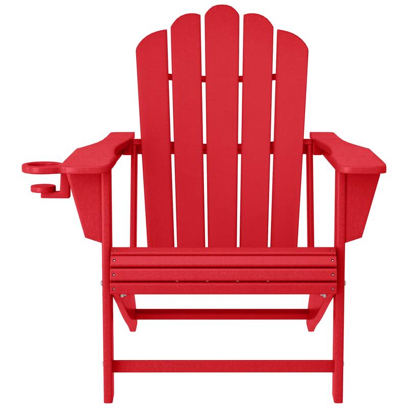 Aderson Outdoor Poly Adirondack Chair with Side Table and Ottoman 5-Piece Set