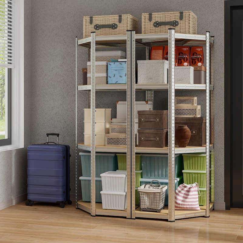 Gymax 4-Tier Adjustable Garage Storage Utility Rack Corner Shelving