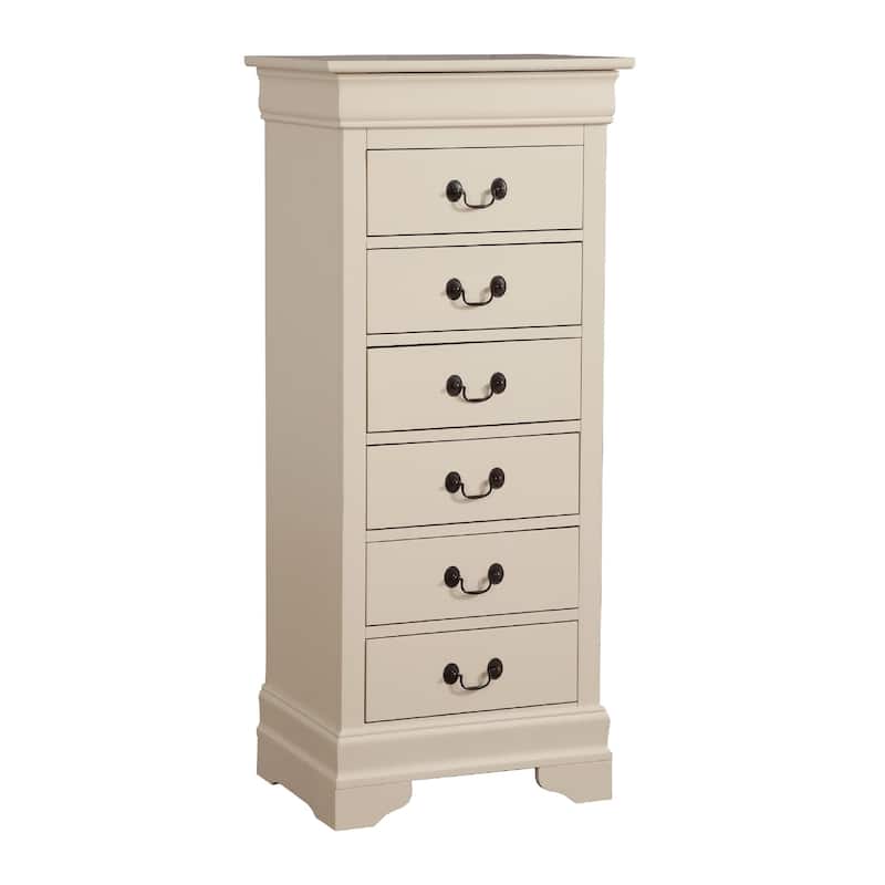 7-Drawer Wooden Bedroom Chest - 51" - Beige