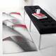 SAFAVIEH Hollywood Dasia Mid-Century Modern Abstract Rug - 2'3" x 8' Runner - Grey/Red
