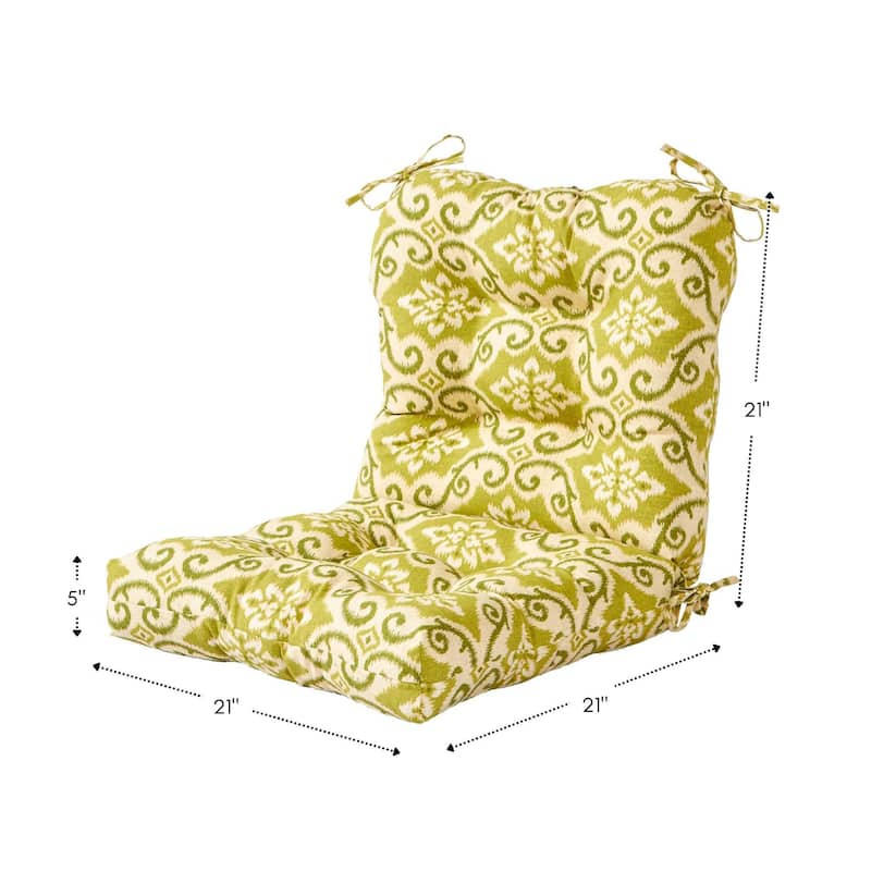 Shoreham Ikat 21 x 42-inch Outdoor Seat/Back Chair Cushion (Set of 2) (Cushions Only)