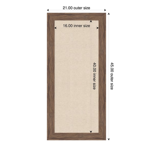 dimension image slide 89 of 91, Amanti Art Framed Fabric Pinboard Natural Linen Printed Bulletin Board