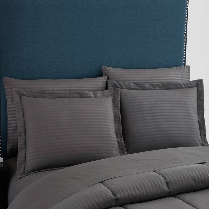 Soft Dobby 8-piece Striped Down Alternative Bed-in-a-Bag Set w/ Sheets