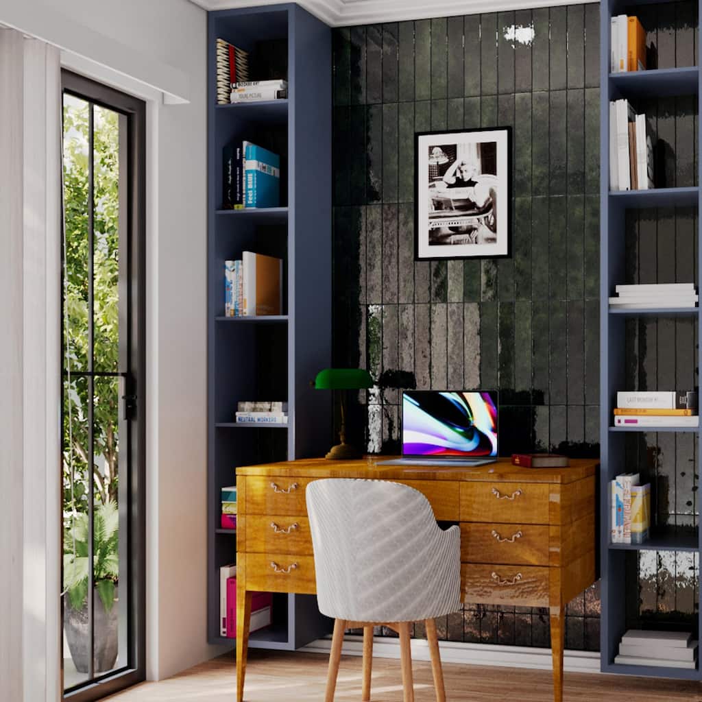 Merola Tile Menorca Forest Black 2-1/2" x 12-7/8" Ceramic Wall Tile