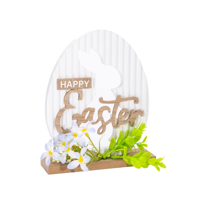 Happy Easter Rabbit Tabletop Sign