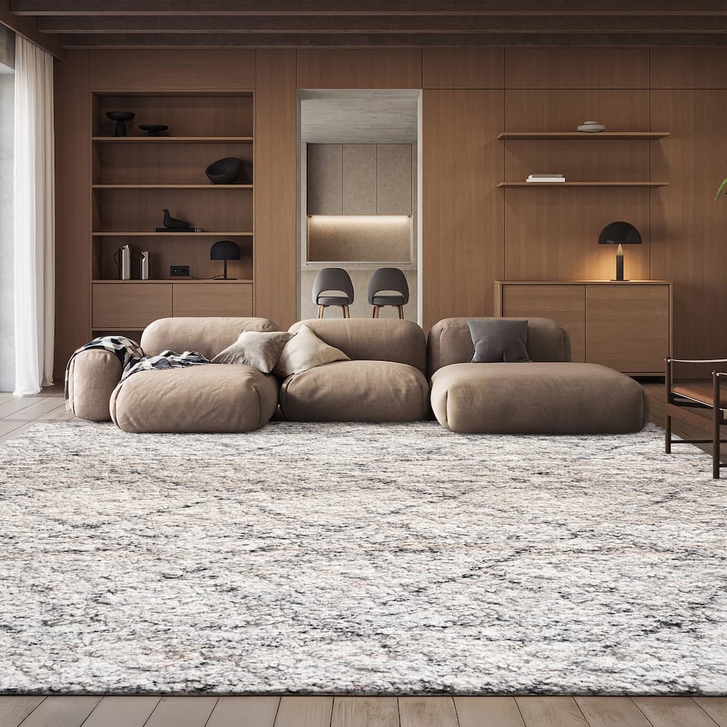 SAFAVIEH Fontana Shag Marye Modern Trellis 2-inch Thick Rug