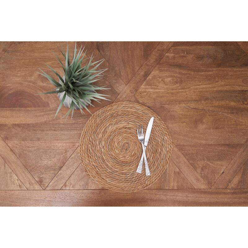 Midnight Seagrass Round Placemats Set of 6, 15"