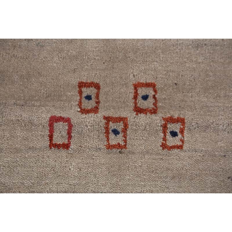 Tribal Gabbeh Oriental Area Rug Hand-Knotted Wool Carpet - 5'9" x 7'9"