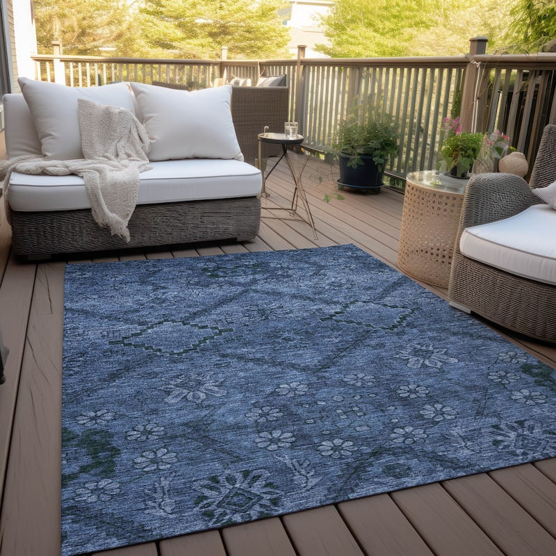 Machine Washable Indoor/ Outdoor Chantille Boho Global Rug