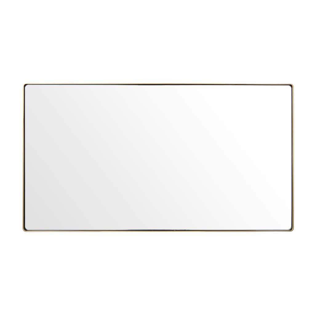 Varaluz Kye Vertical Rounded Rectangular Wall Mirror - Gold