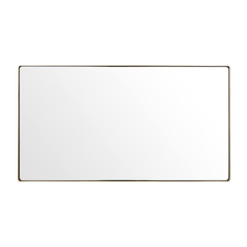 Varaluz Kye Vertical Rounded Rectangular Wall Mirror - Gold - Gold
