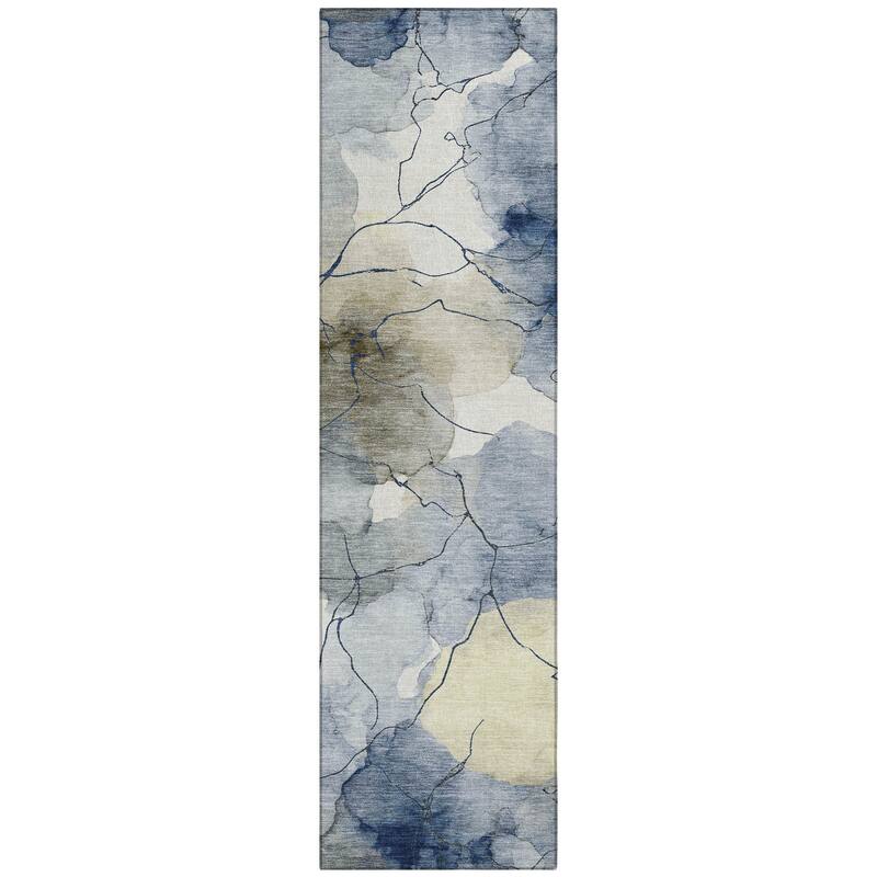 Machine Washable Indoor/ Outdoor Floral Mara Chantille Rug