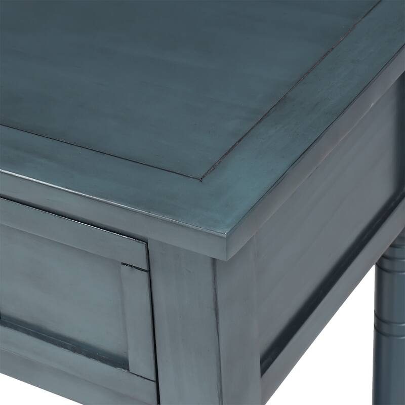 Daisy Series Console Table Traditional Design with Two Drawers and Bottom Shelf Acacia Mangium
