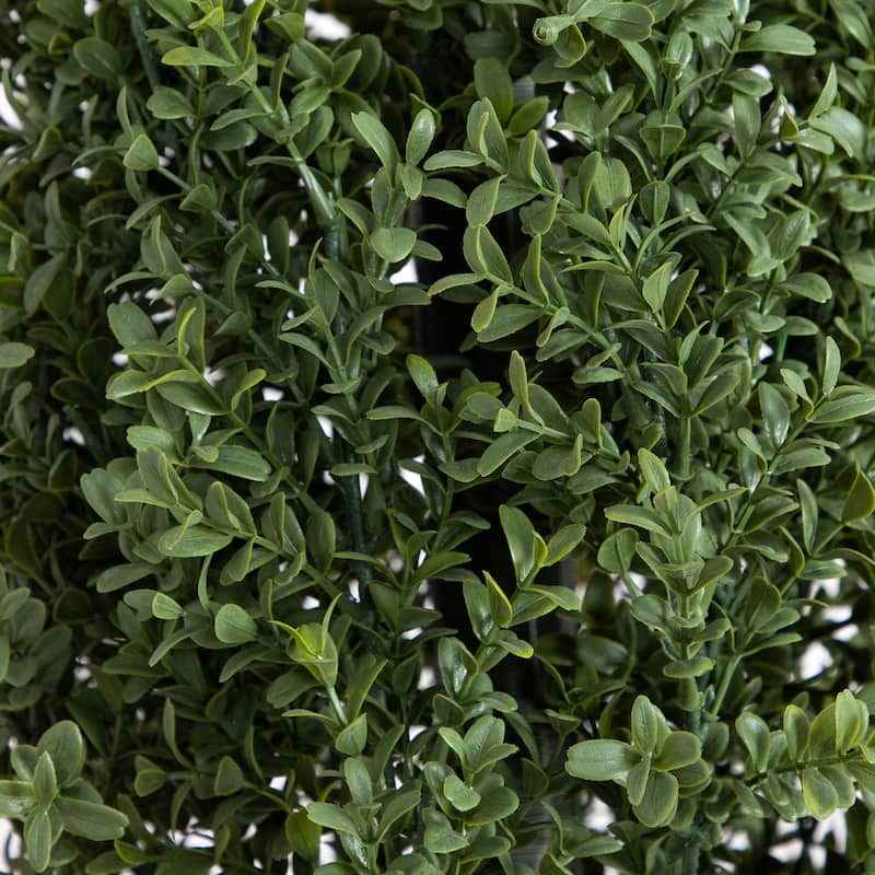 Potted Boxwood Topiary Outdoor Artificial Tree - 7'