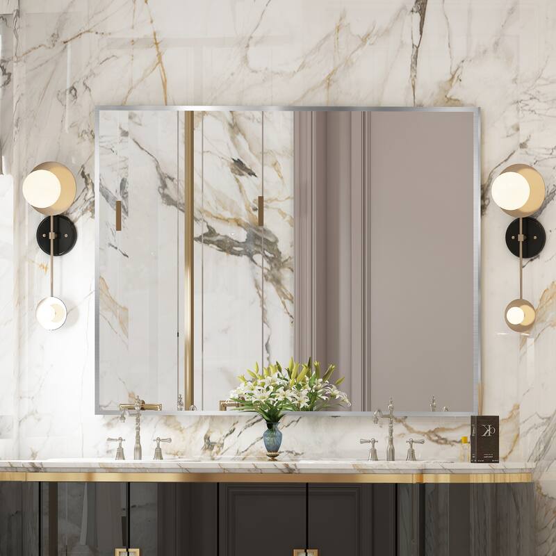 QuivaraView Wall Mounted Aluminum Frame Bathroom Vanity Mirror