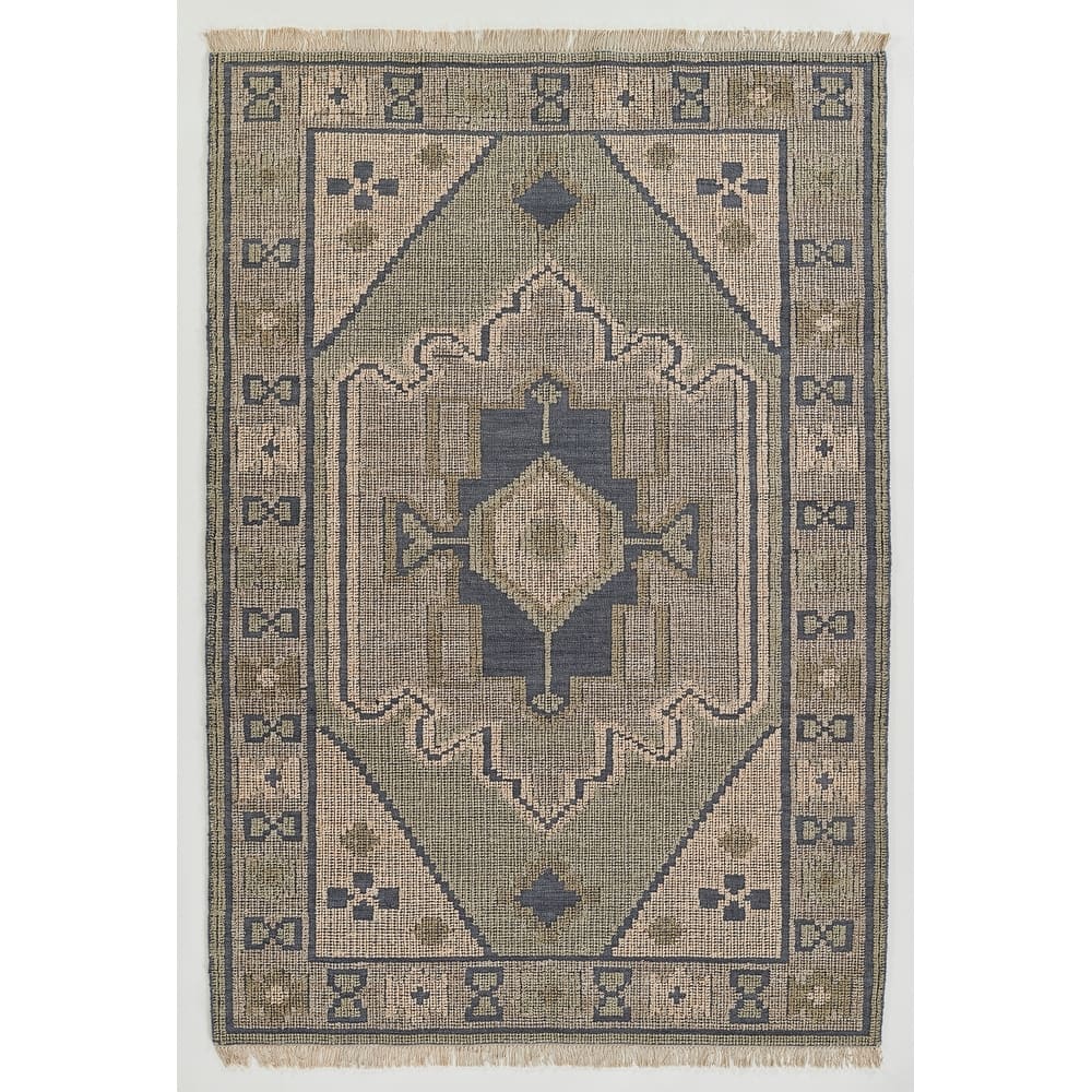 Momeni Bristol Hand Woven Wool and Cotton Medallion Area Rug