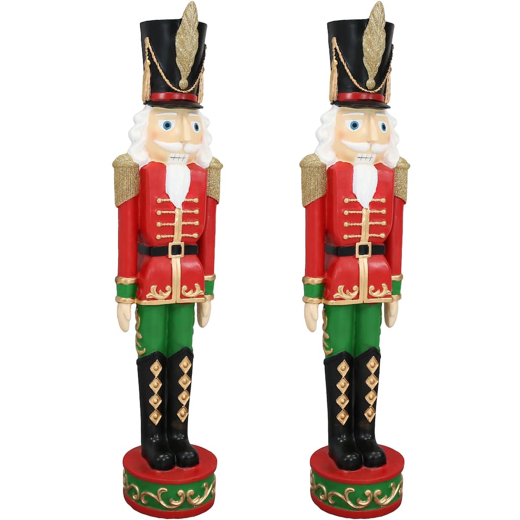 Kristoff the Nutcracker Soldier - 37-Inch Christmas Decor - Set of 2